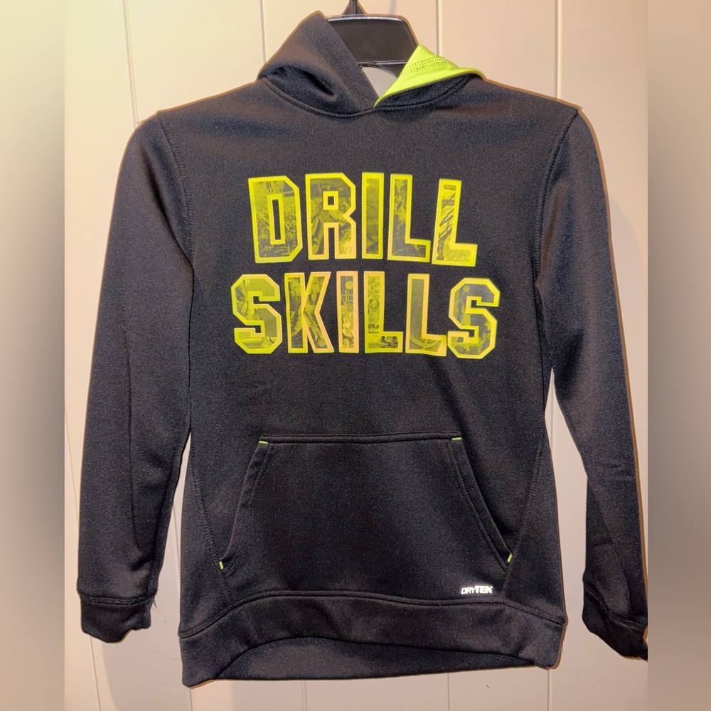 Tek Gear (DryTek) Hoodie with Yellow 'Drill Skills' Print